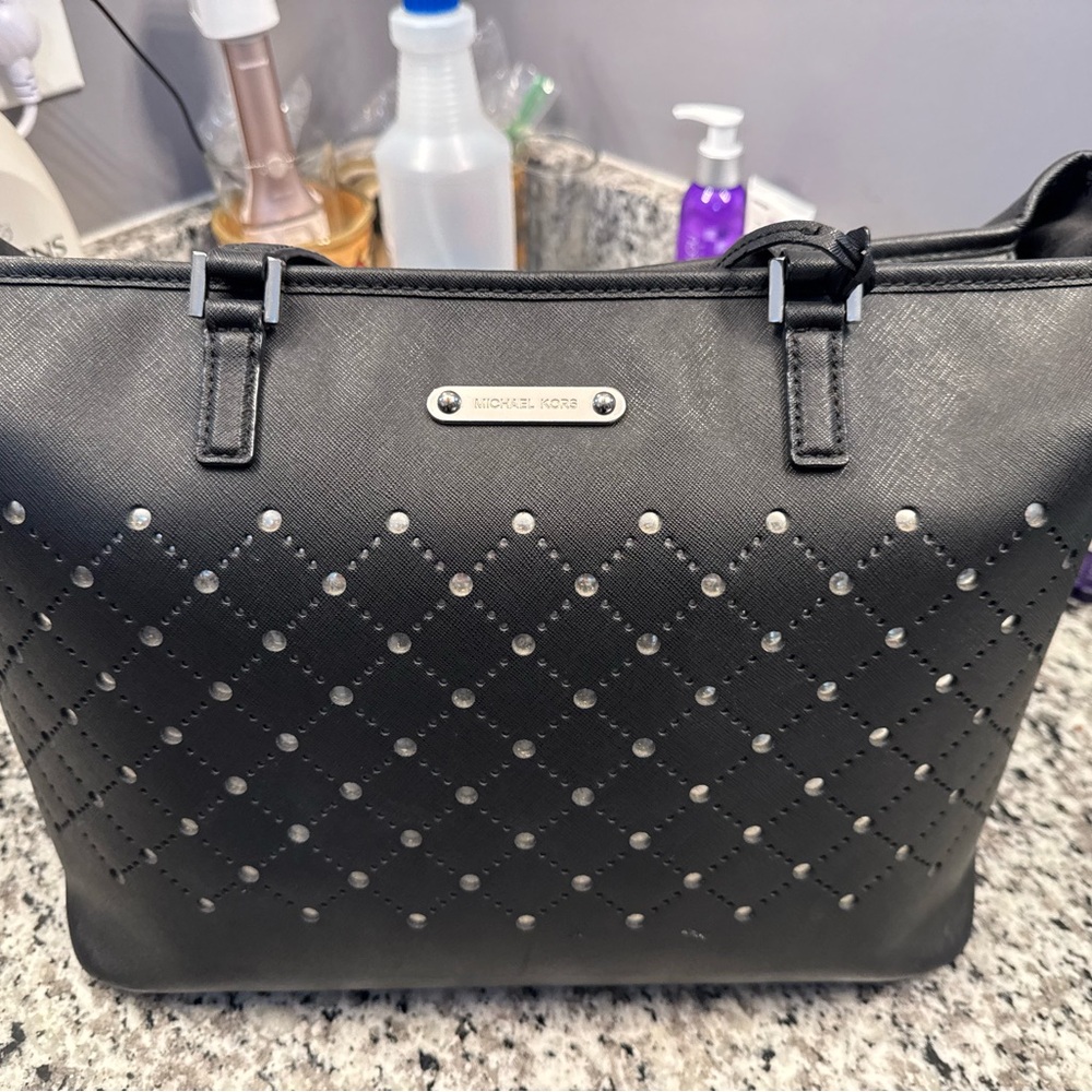 Michael Kors Black Studded Women's Bag